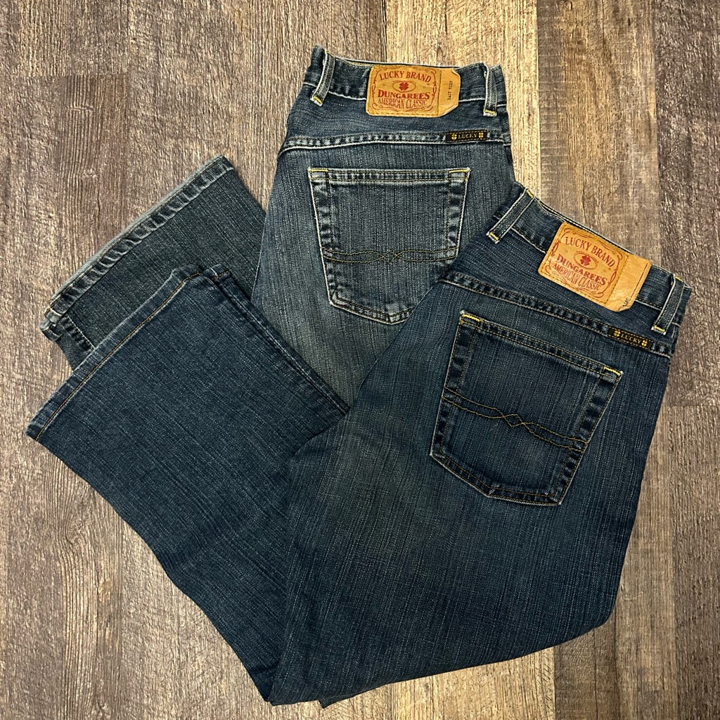 Lot Of 2 Lucky Brand Easy Rider Jeans Size 6 28 Mid Rise Made Usa Denim Bundle